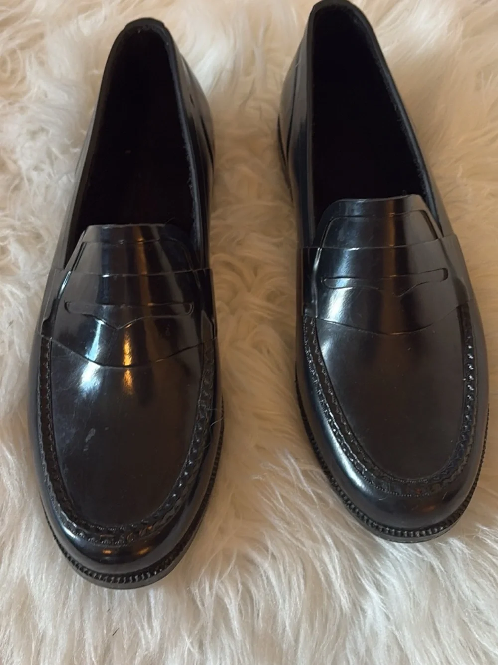 G.H. Bass Weejuns Whitney Rubber Rain Loafers - Women’s Black